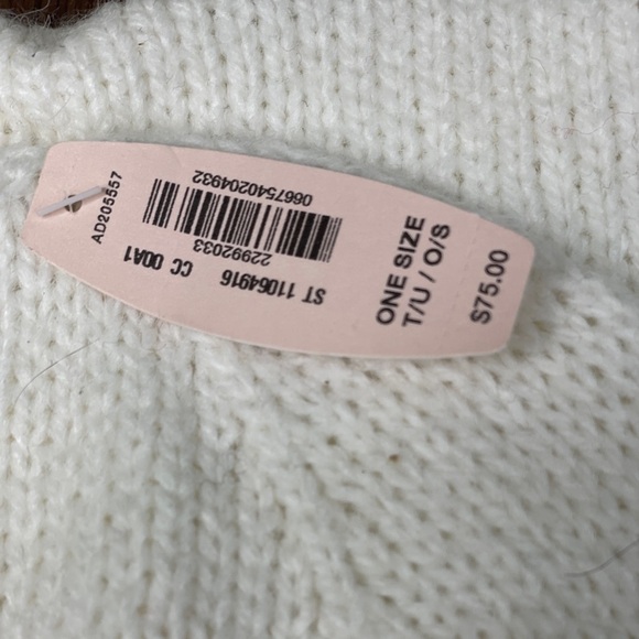 Victoria's Secret Hat and Scarf Set Ivory Rhinestones - Picture 2 of 3